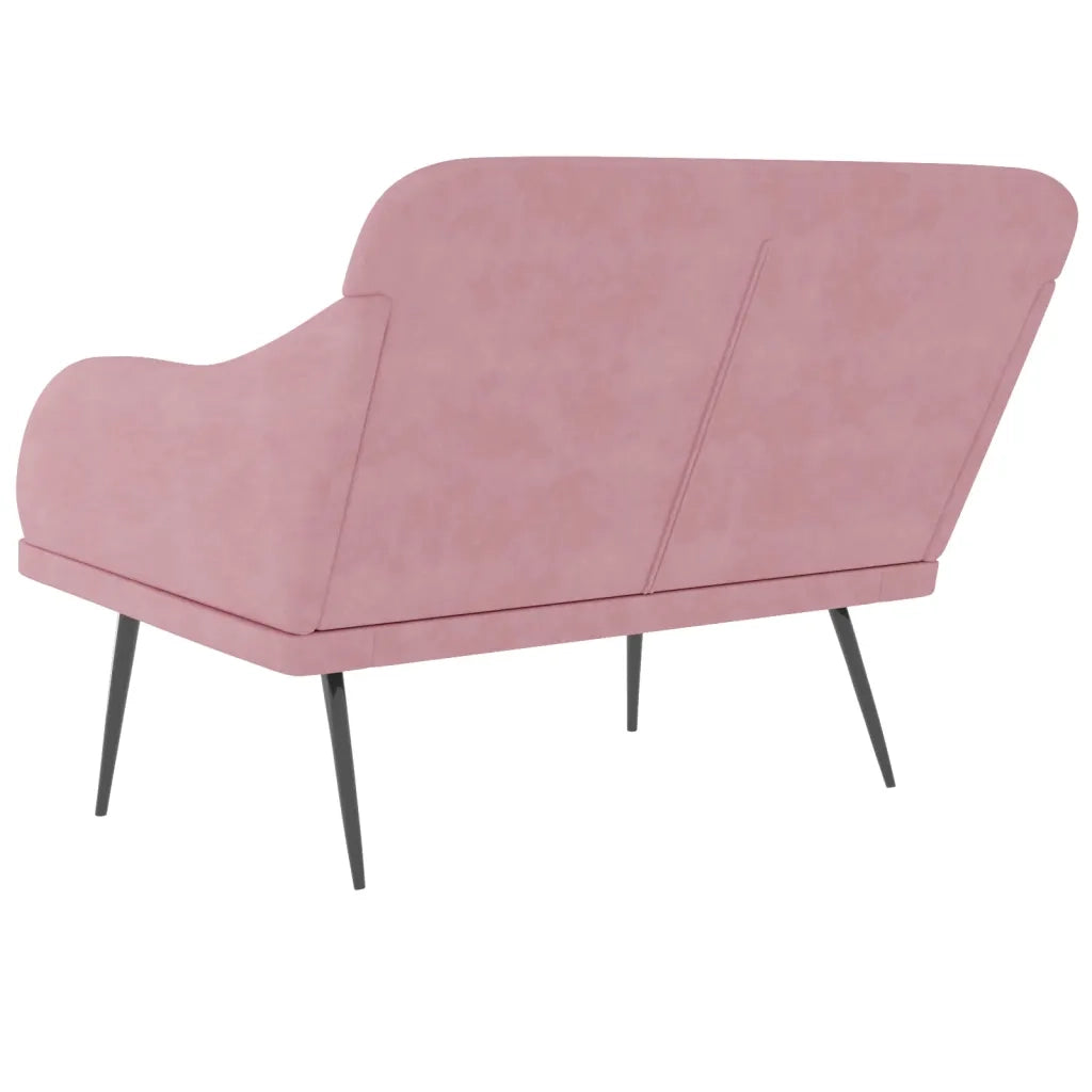 Panca-Sgabello Rosa 110x76x80 cm in Velluto 605399