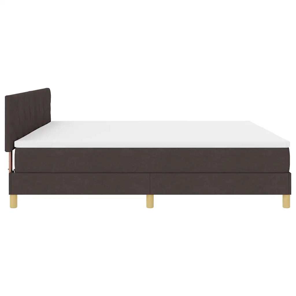 Letto a molle con cuscino Marrone Scuro 200 x 200 cm Tessuto 3339024