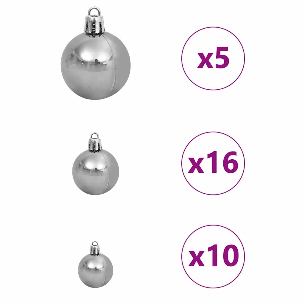 Albero di Natale Artificiale Sottile Verde e Bianco 180 cm 3395292