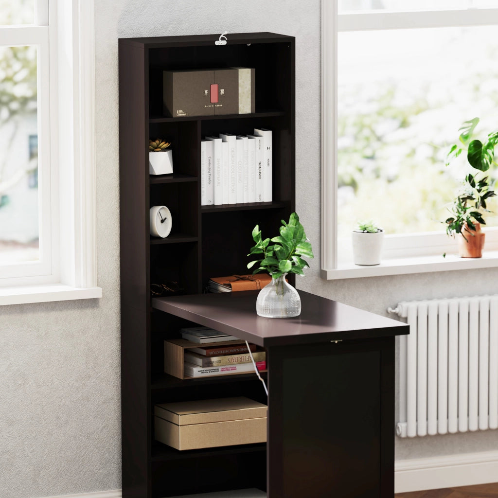 Scrivania con libreria e scaffale regolabile ¨C Minimal ¨C bianco