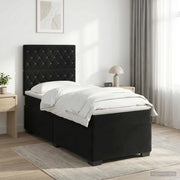 Letto box spring con materasso Nero 80 x 200 cm Velluto 3453526