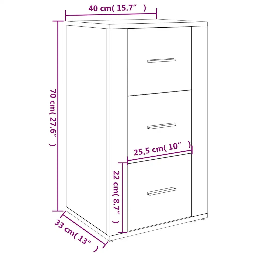 Credenza Grigio Sonoma 40x33x70 cm in Legno Multistrato 819426