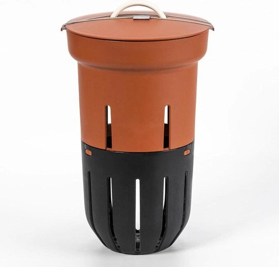 Compostiera per vermicompost - 12 litri - contenitore per vermicompost sotterraneo - cassa letto per vermi - materiale riciclato in plastica - terracotta