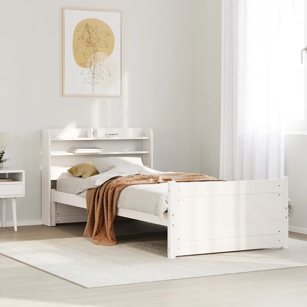 Giroletto con Testiera senza Materasso Bianco 90x190 cm 3306749