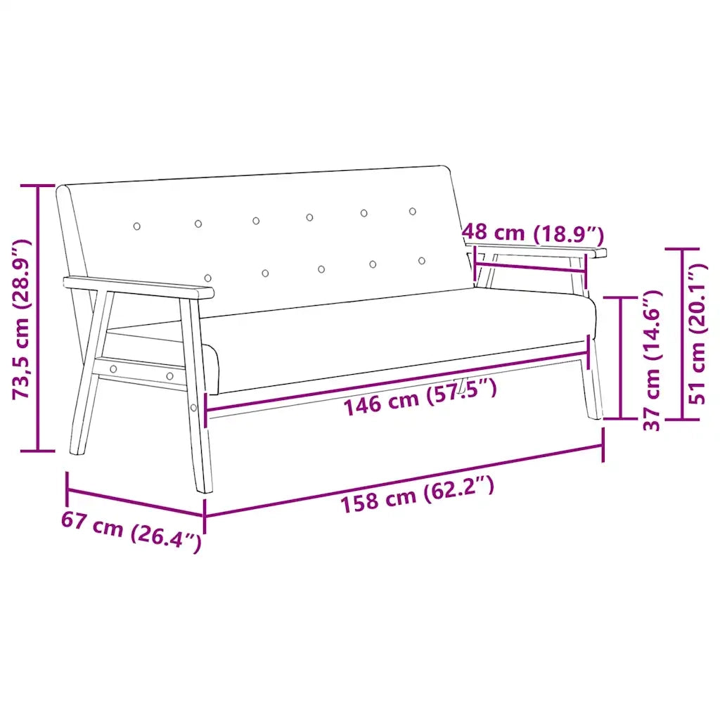 Divano a 3 Posti-Sofa 3 Posti Nero in Similpelle