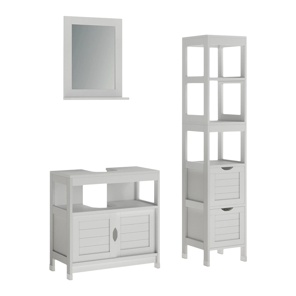 Vicco Set di mobili da bagno Bianco 3 parti