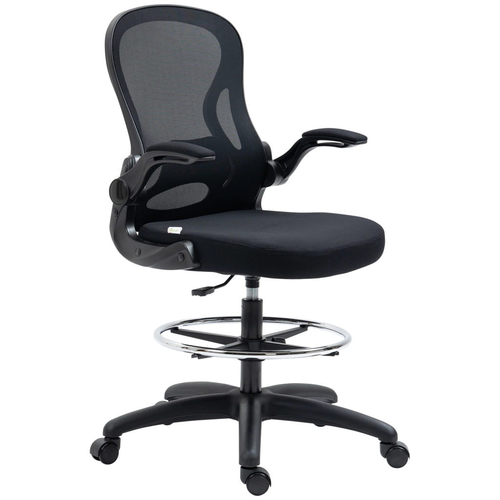 Sedia da ufficio ergonomica con poggiapiedi ¨C Xylo ¨C Altezza regolabile, 59x65x122 cm, Nero