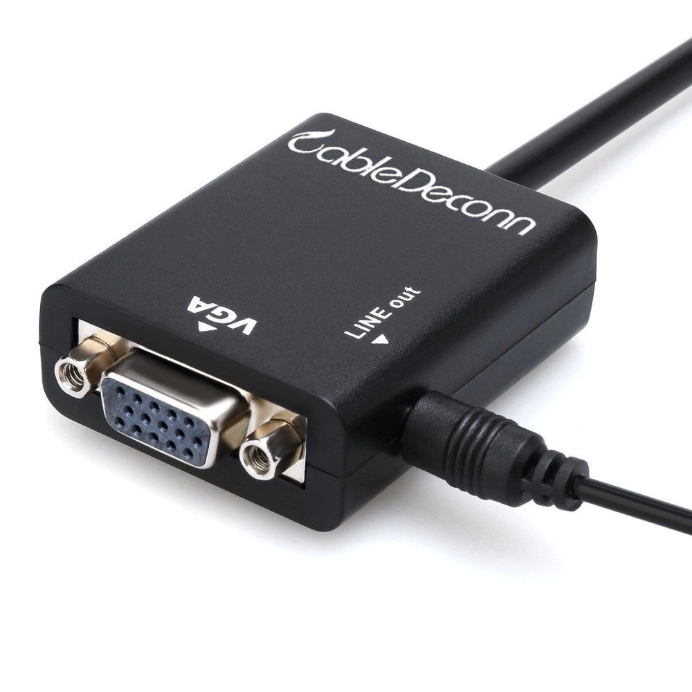 Trade Shop - Adattatore Convertitore Hdmi A Vga 3 In 1 Con Audio A Mini Micro Cavo Hdmi -