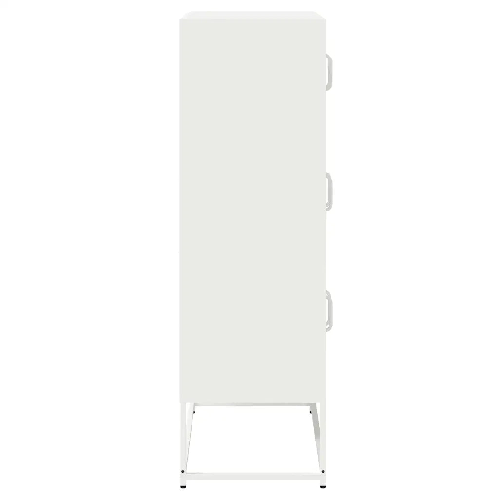 Credenza Bianca 68x39x123 cm in Acciaio
