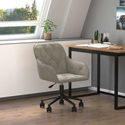 Sedia da Ufficio Girevole in Velluto Grigio Chiaro 344867