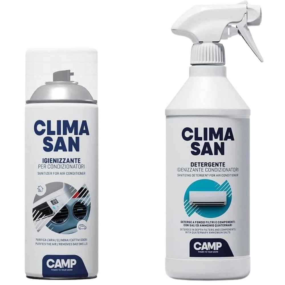 Camp kit climasan detergente spray 750 ml + igienizzante 400 ml