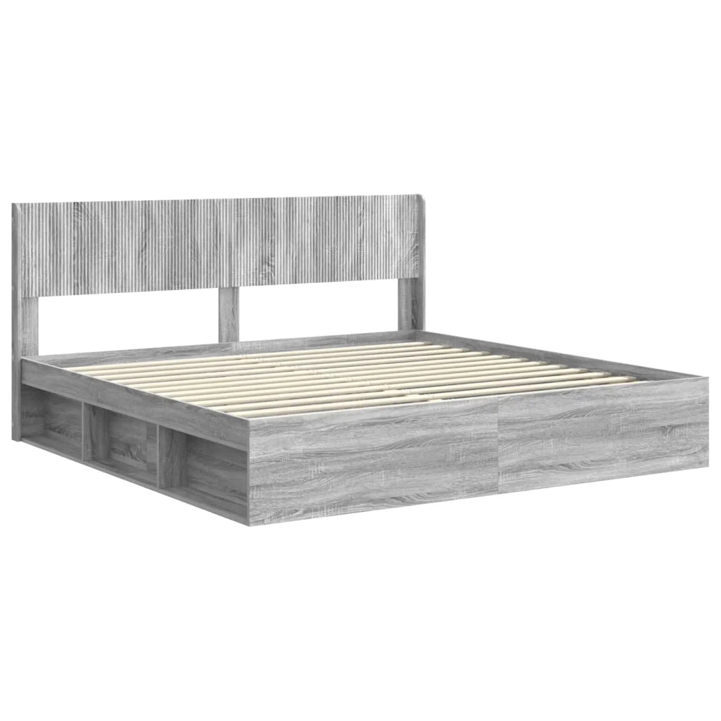 Letto da camera | Struttura del letto con stoccaggio e testata 3 pcs