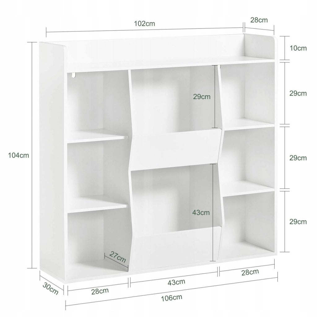 Libreria Bianca 106x30x104 cm Elegante e Moderna