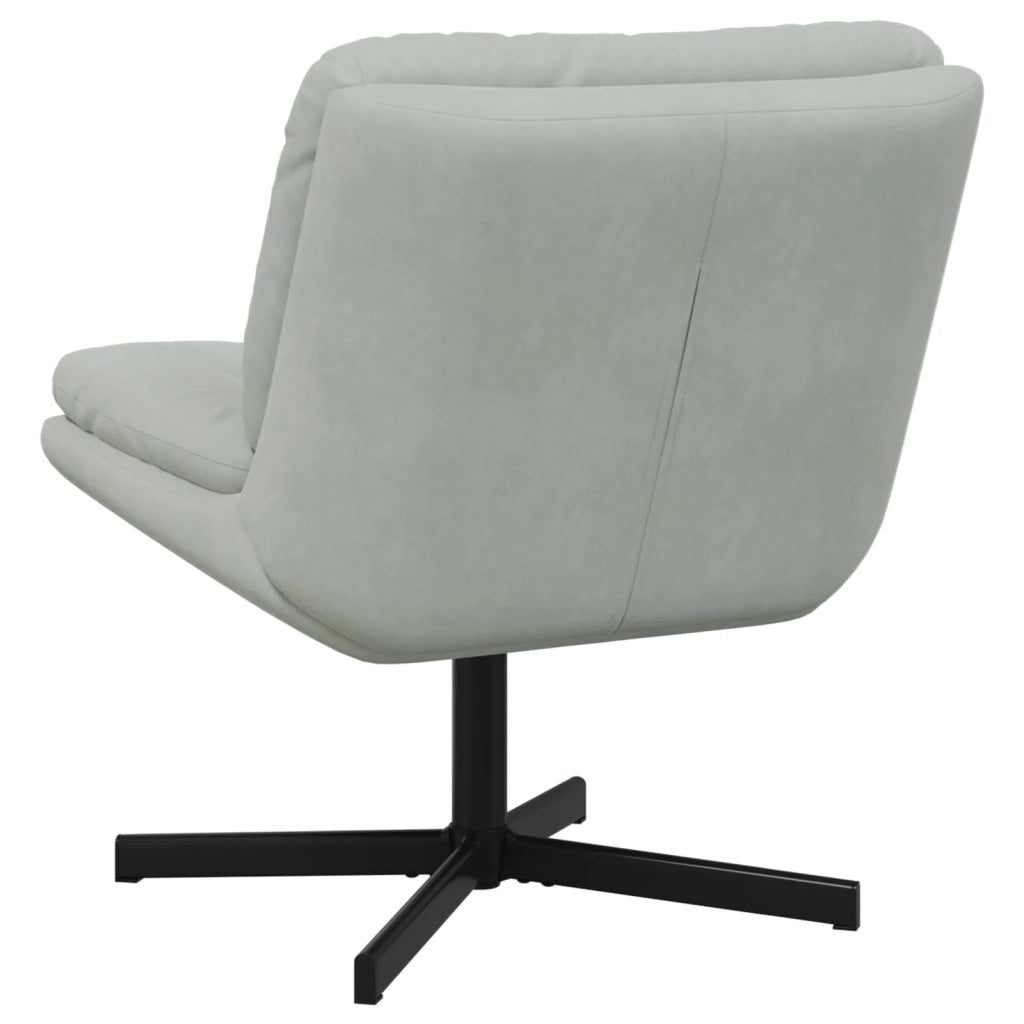 Poltrona Relax | Sedia Relax con Base Girevole Grigio chiaro 63 x 75 x 76 cm
