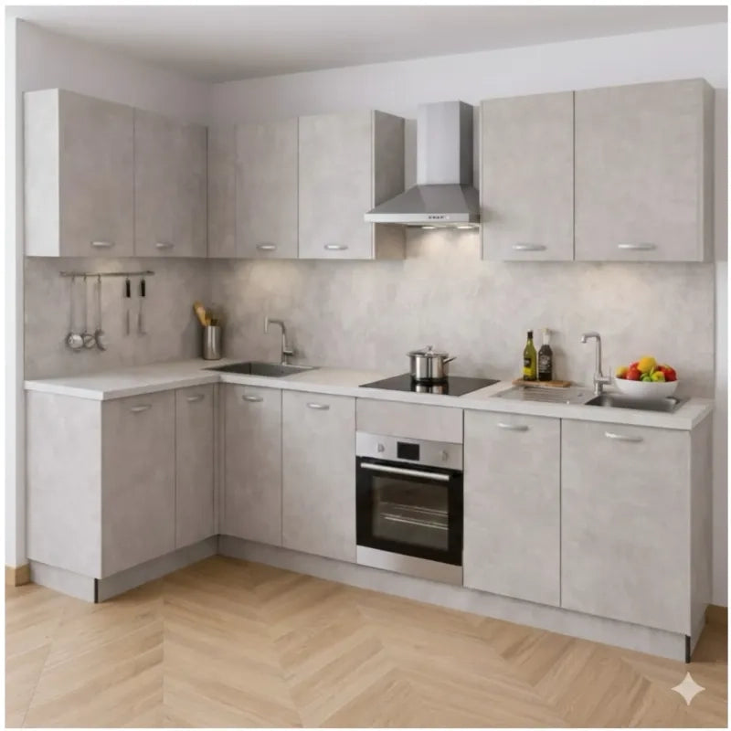 Anta per mobili in Legno nobilitato Compresa di Maniglia 72x45 Cemento