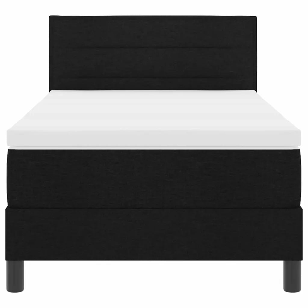Letto a molle con materasso con led Nero 100 x 200 cm Tessuto 3342109