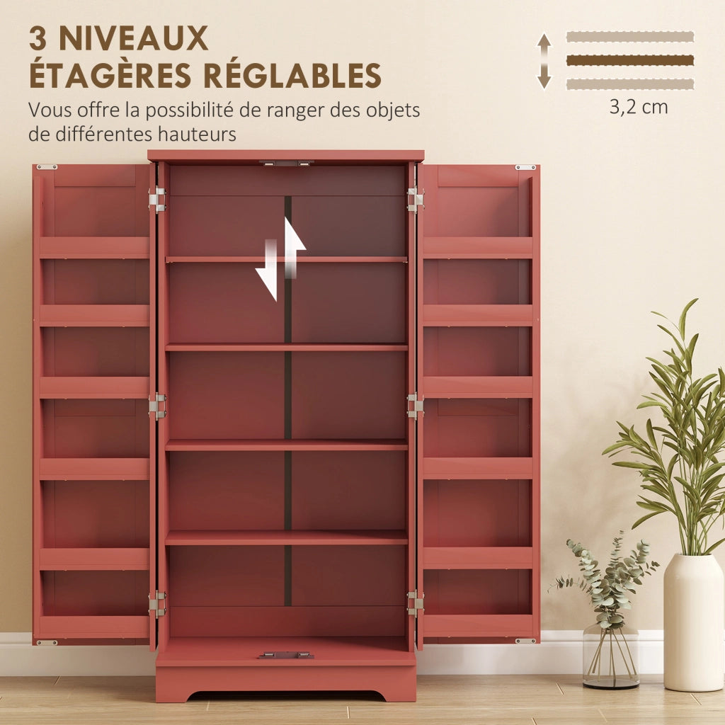 Buffet Cucina ¨C Minimal ¨C Legno Rosso 60x40x120 cm