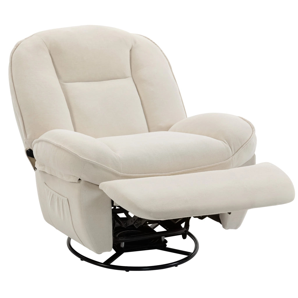 Poltrona Relax Girevole e Dondolo ¨C Zephmum ¨C Crema