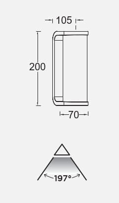 Applique esterna Lutec Adalyn LED 10W antracite IP44
