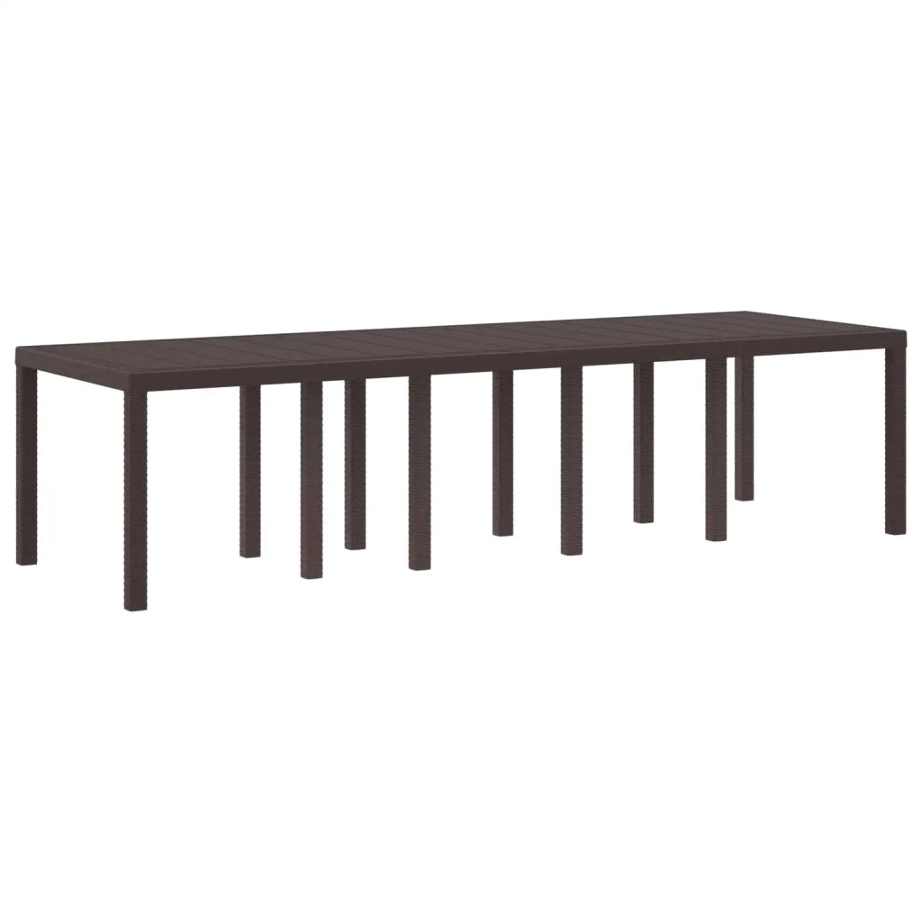 Tavolo da Giardino Marrone 300 x 100 x 73 cm polyrattan