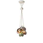 Lampadario Vintage Decò Afoxe&apos Alluminio Ceramica Vetro Finitura Mix 6 Luci E14