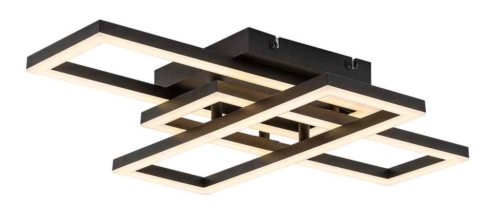Plafoniera LED Rabalux Mereni nera 40W dimmerabile telecomando
