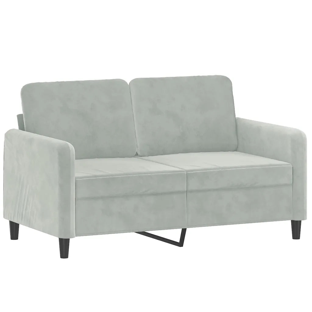 Divano a 2 Posti-Sofa 2 Posti Grigio Chiaro 120 cm in Velluto 580269