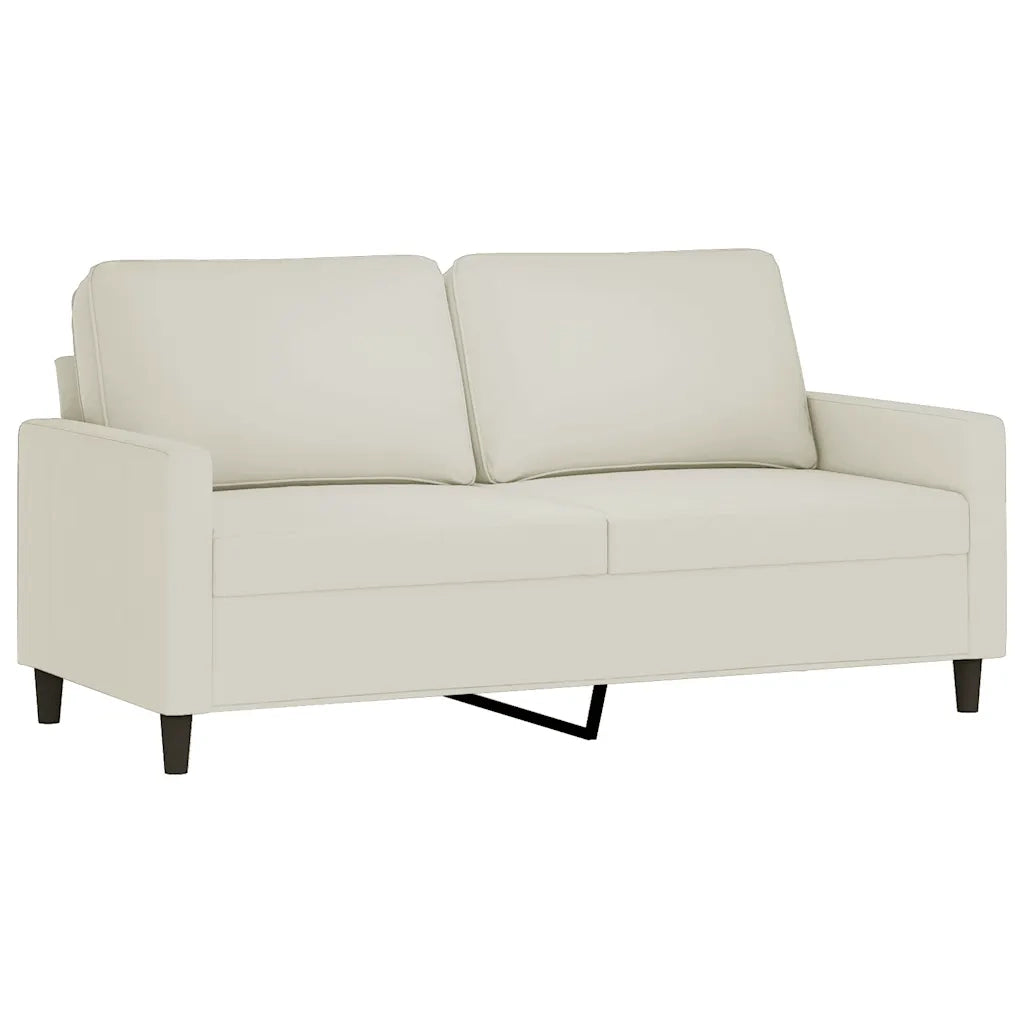 Set di Divani 3 pz con Cuscini Crema in Velluto 3201514