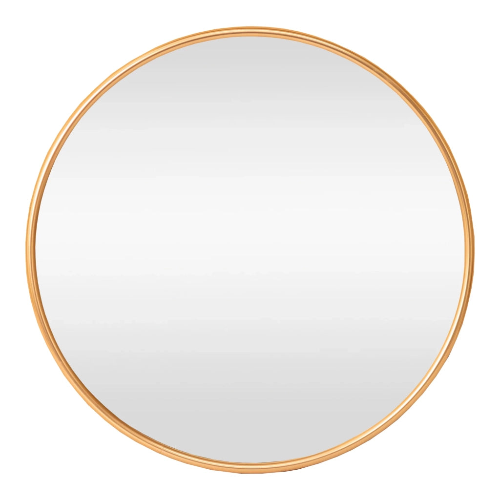Specchio da parete rotondo 60 cm alluminio oro 03_0007946