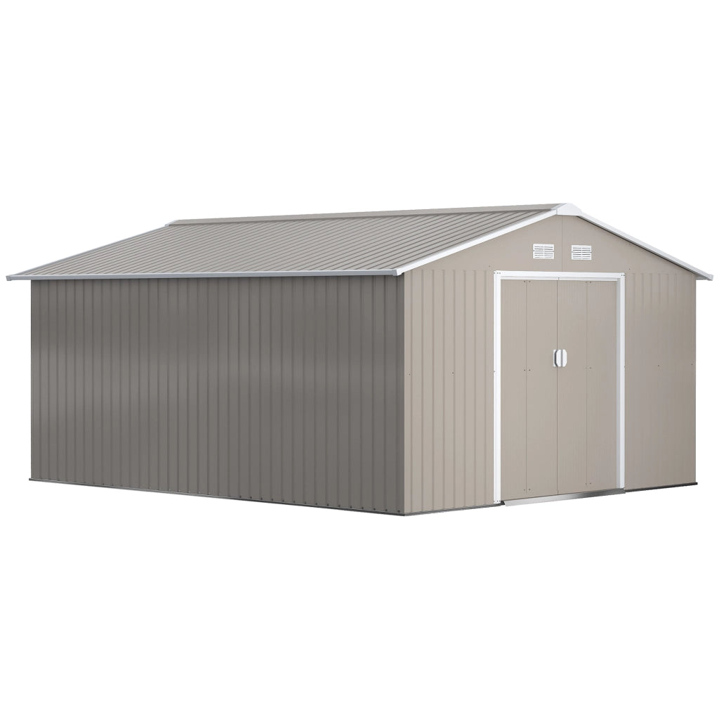 Casetta da giardino ¨C Minimal ¨C Grigio chiaro, acciaio