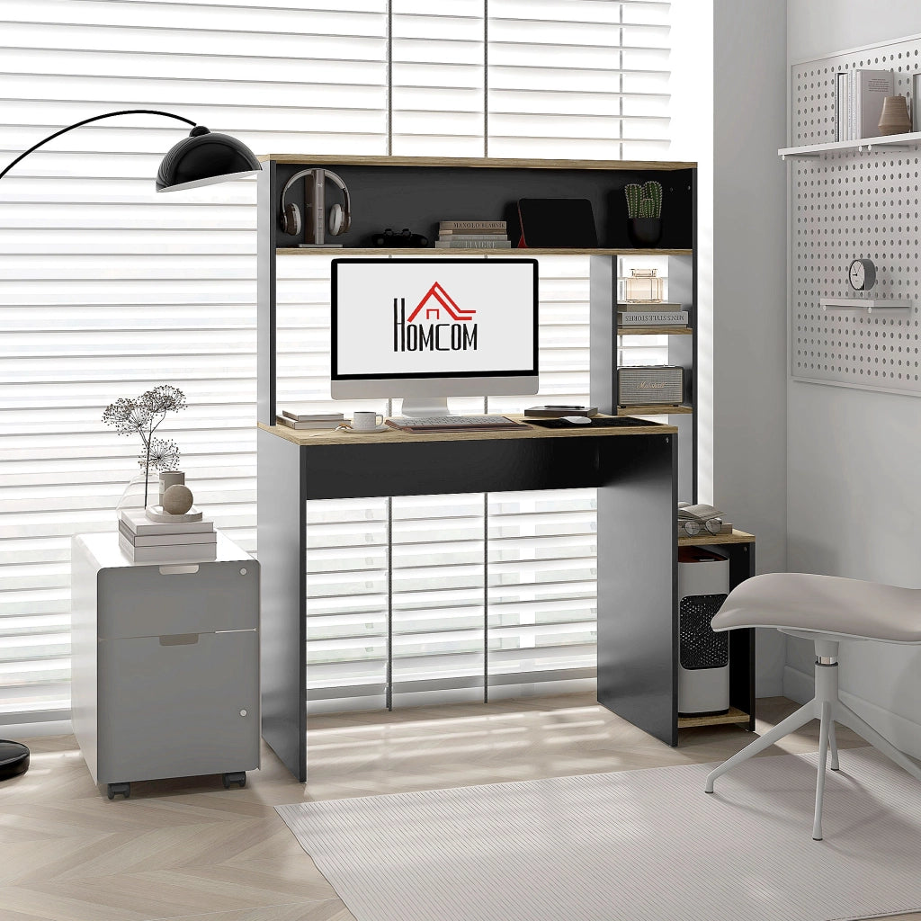 Scrivania con scaffali e supporto PC ¨C Minimal ¨C 114x45x138 cm