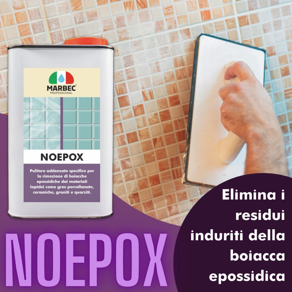 Come rimuovere boiacche epossidiche NOEPOX   1LT detergent + Tampone NERO
