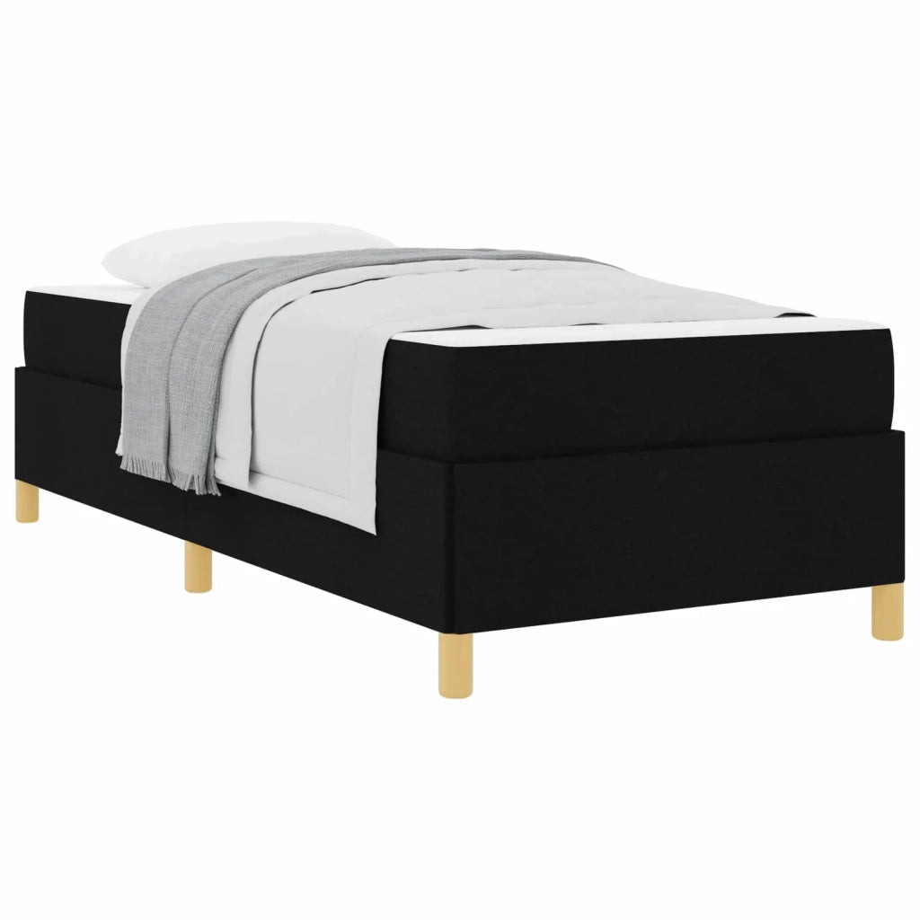 Struttura del letto con materasso Nero 80 x 200 cm Tessuto