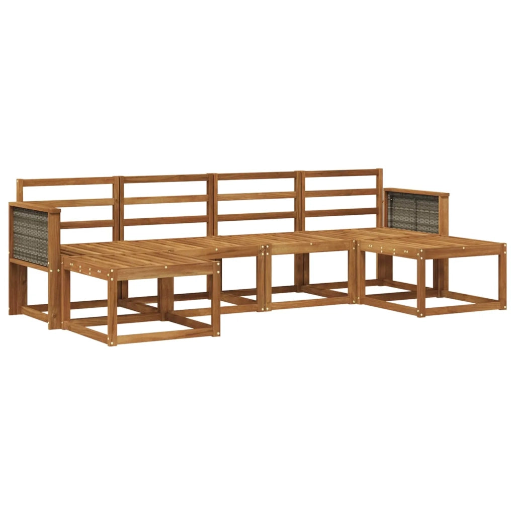 Set di divani da esterno 6 pcs Naturale
