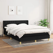 Giroletto a Molle con Materasso Nero 140x200 cm in Tessuto 3130515