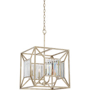 Lampada a sospensione Lakeside Quoizel oro 4xE14 cristallo