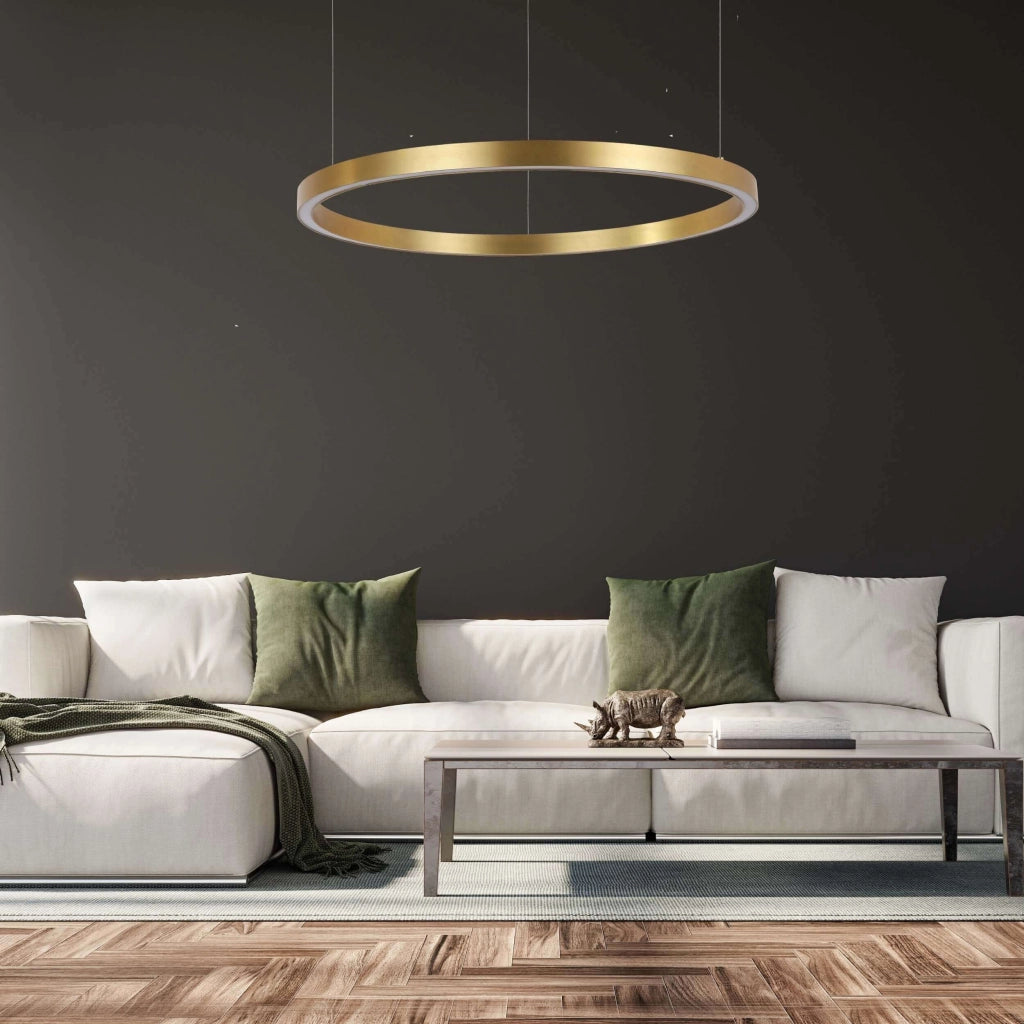 Lampada a sospensione Midway grande LED 40W oro Ø80,8
