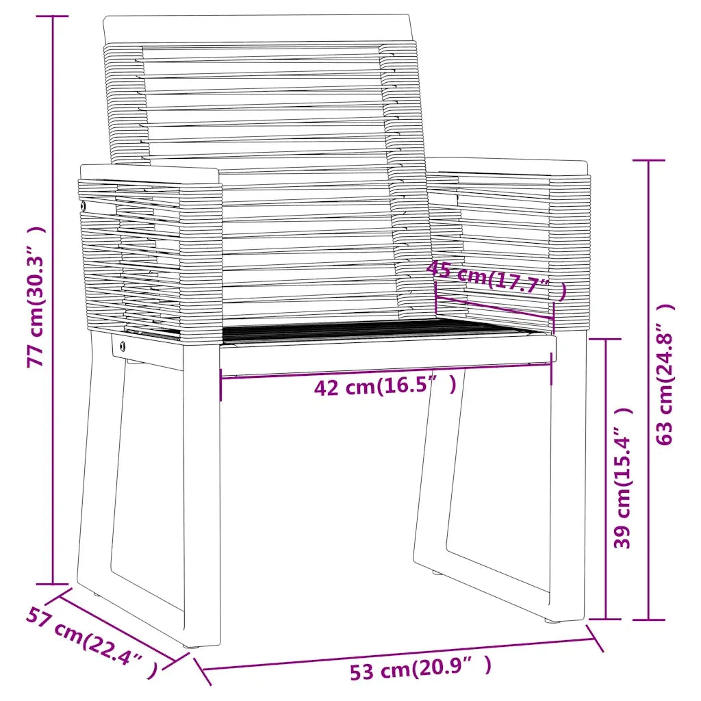 Set Mobili da Pranzo per Giardino 5 pz Nero 3099157