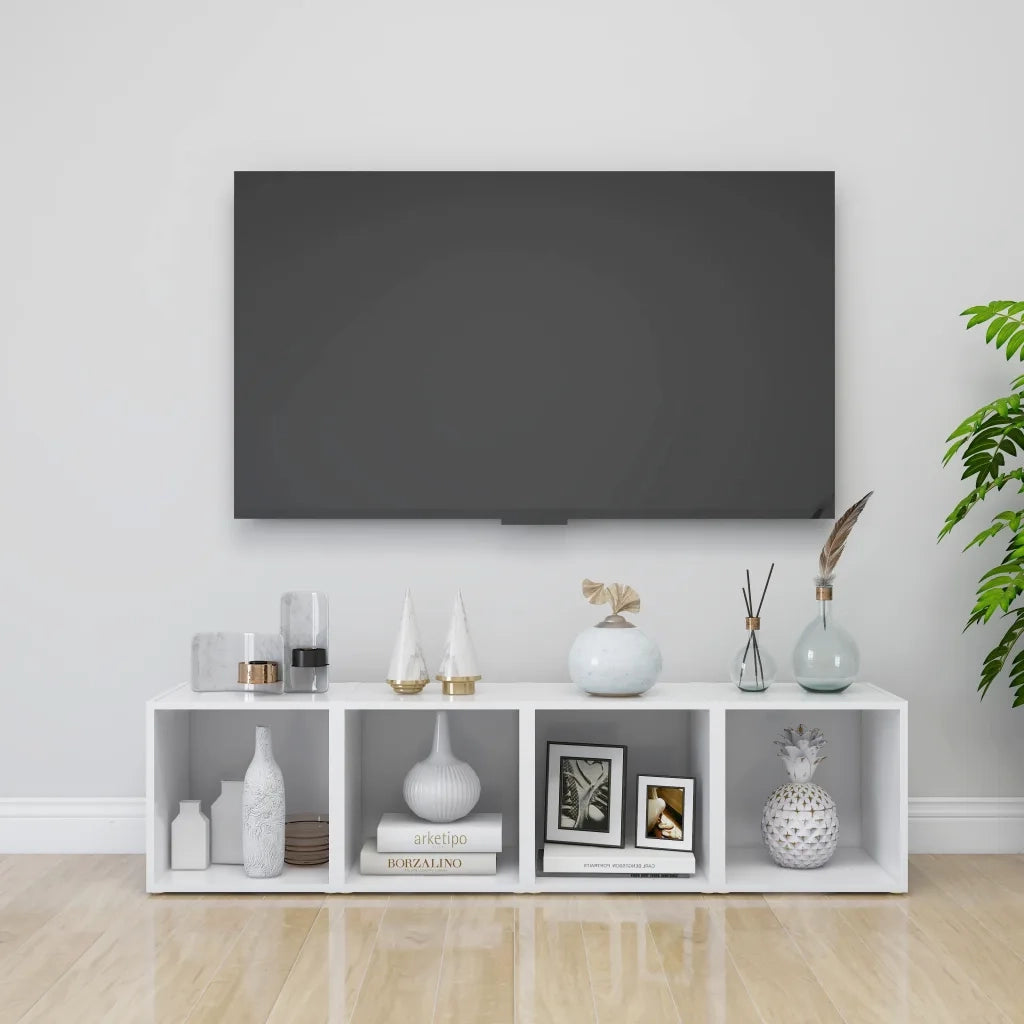 Mobili Porta TV 2 pz | Armadietto TV | Mobile Porta TV Bianco 37x35x37 cm in Legno Multistrato