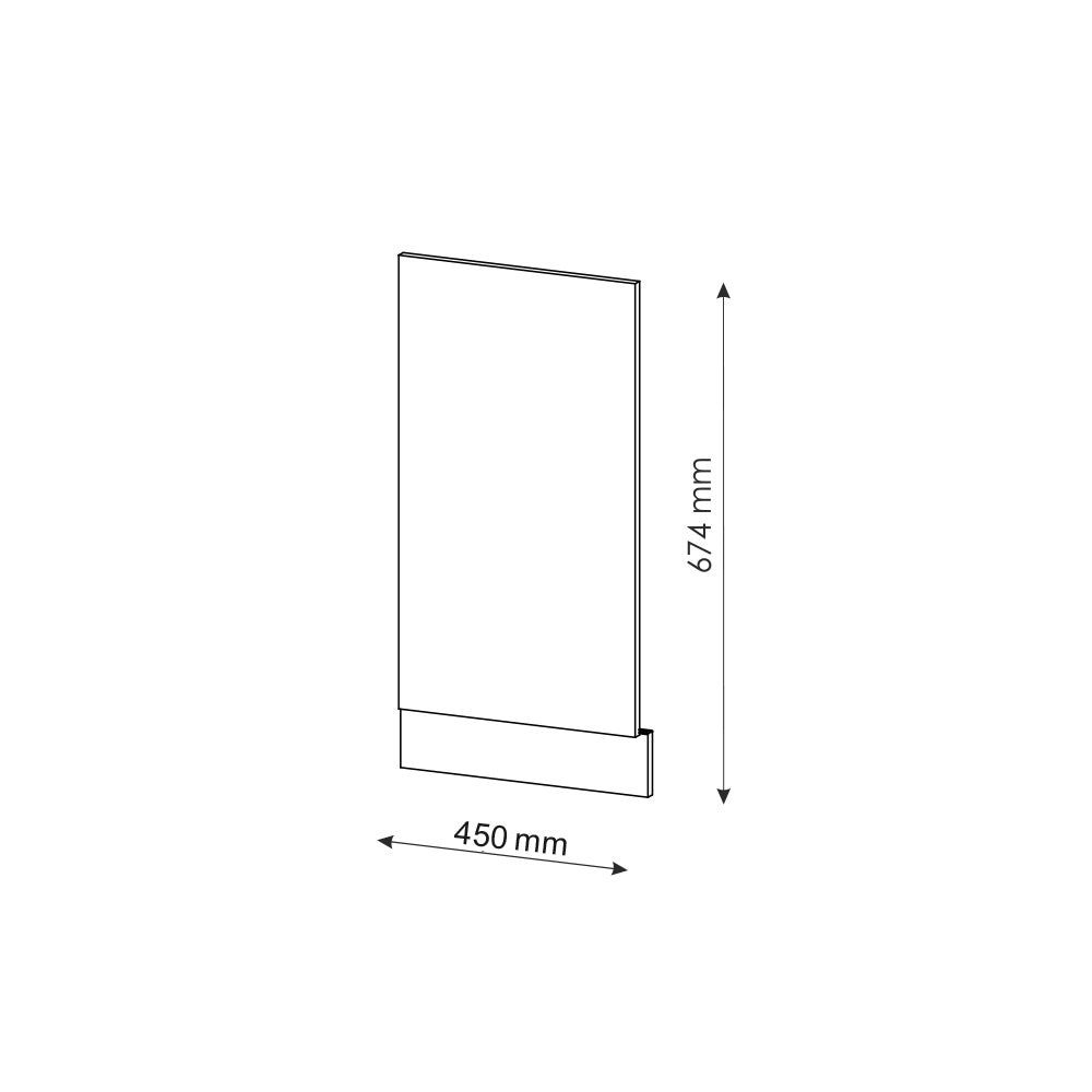 Pannello frontale Fame-Line Oro-antracite rustico/Bianco 45 cm, PL Antracite Vicco