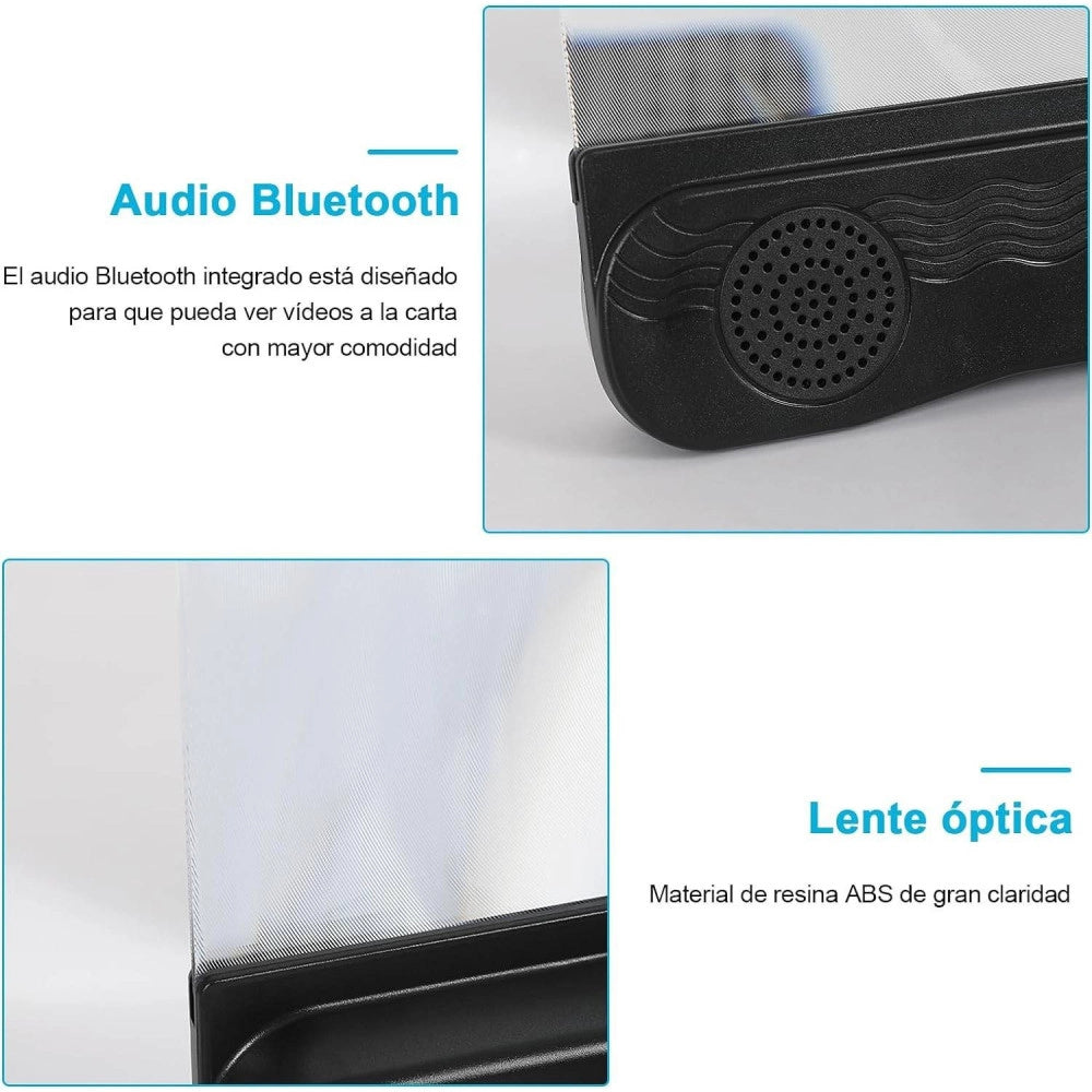 Trade Shop - Lente 3d Amplificatore Audio E Video Per Smartphone Da 12" Ingrandimento Schermo -