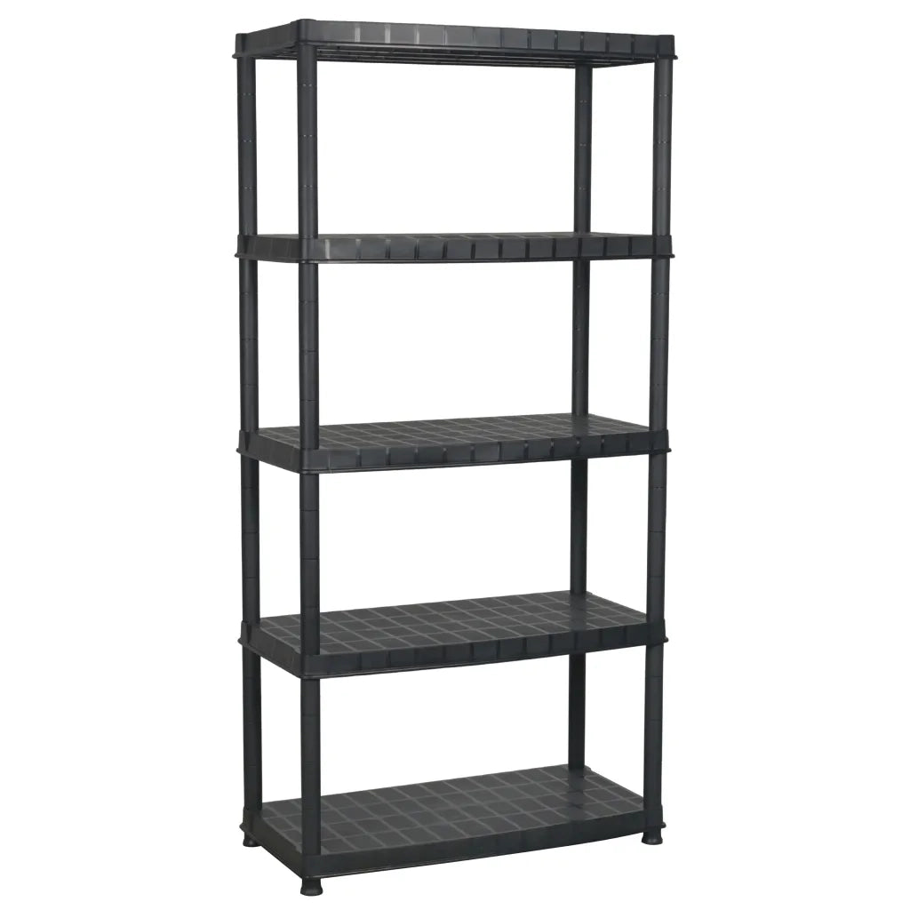 Scaffale a 5 Ripiani Nero 85x40x185 cm in Plastica 147685