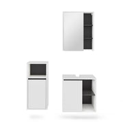 Vicco Set di mobili da bagno Bianco/Grigio 3 parti