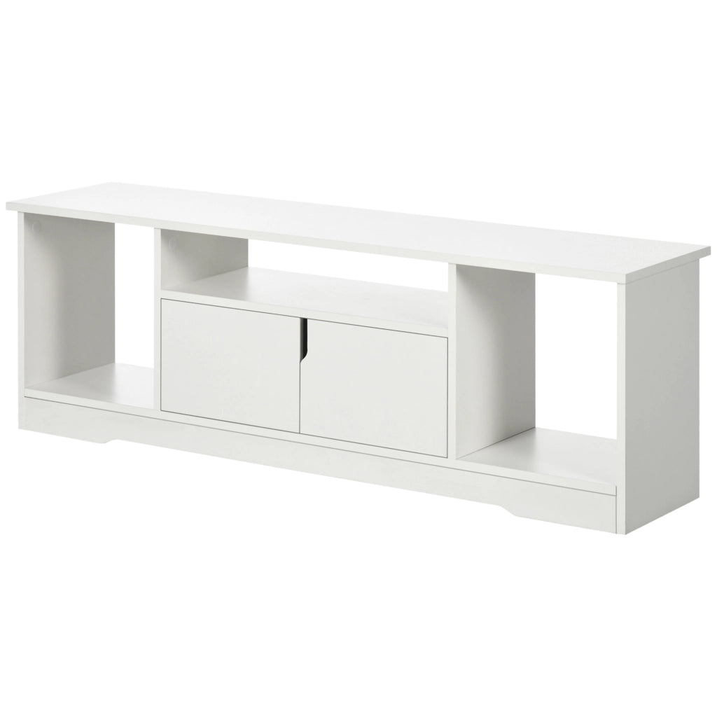 Mobile TV con ante e ripiani ¨C Minimal ¨C Bianco 120x30x41 cm