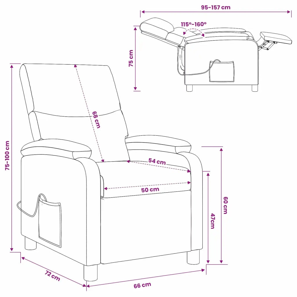 Poltrona Massaggiante Bianco Tessuto 42035018
