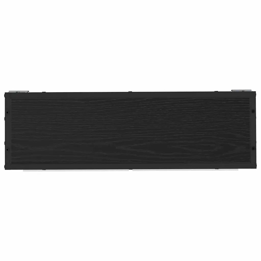 Scaffale da parete con lo scaffale Rovere Nero 65 x 20 x 60 cm 883610