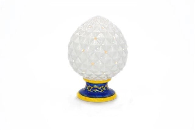 Pomo Decorativo Casa con Luce Bianco e Blu 14 cm