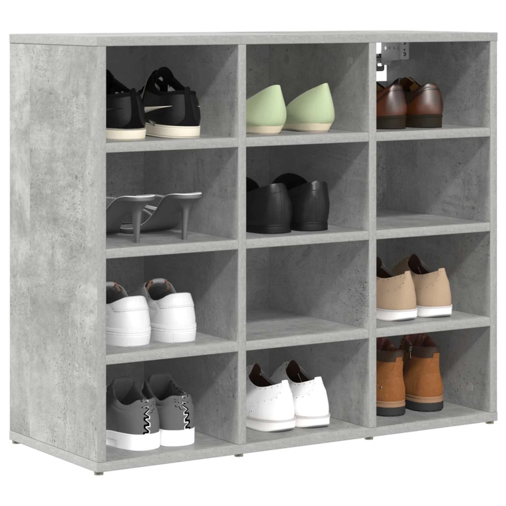 Mobile per scarpe-Scarpiera Grigio cemento 77,5 x 30 x 67 cm
