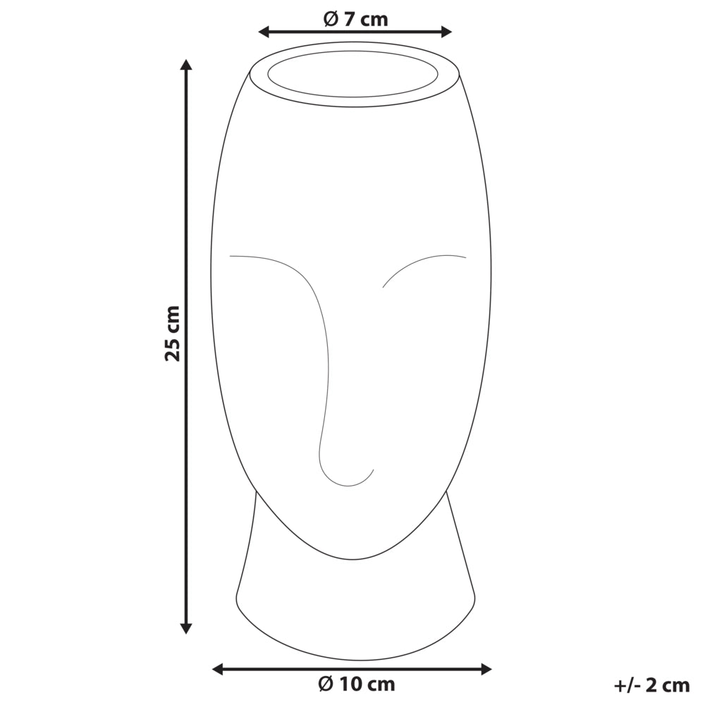 Vaso in gres porcellanato pesca Vaso a forma di viso minimalista da 25 cm