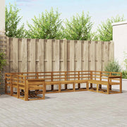 Set di divani da esterno 10 pcs Naturale